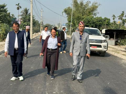 बुट्टाबारी–प्याकुरेल चोक सडक स्तरोन्नति ८३ प्रतिशत सम्पन्न