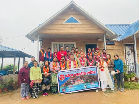 कथा शैली र फिल्ड सिकाइमा जोड: ३० पत्रकारलाई पर्यटन तालिम