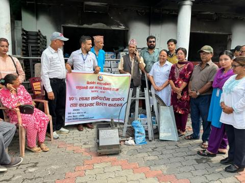 बिर्तामोड नगरपालिकाद्वारा ९५ कृषकलाई कृषि सामग्री प्रदान