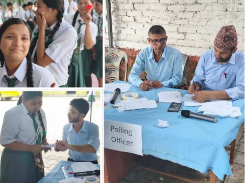 स्कुल क्याप्टेनका लागि ‘विद्यालय निर्वाचन सप्ताह’: भूमिका राजवंशी र अमिज थापा विजयी
