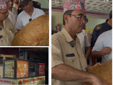 शिवम् मिष्ठान भण्डारमा अनुगमन, लड्डुभित्र सिँका भेटिएपछि सञ्चालकलाई चेतावनी
