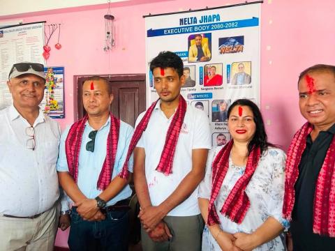 नेल्टा कोशी प्रदेशको अध्यक्षमा बराल: झापाका निर्वाचित पदाधिकारीलाई नेल्टा झापाद्वारा बधाई नेल्टा कोशी प्रदेशको अध्यक्षमा बराल: झापाका निर्वाचित पदाधिकारीलाई नेल्टा झापाद्वारा बधाई