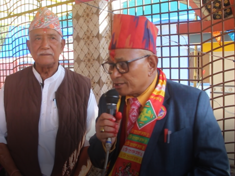 छोराको विवाहको अवसरमा देवीभक्त श्रेष्ठद्वारा दुर्गा मन्दिरमा दुईवटा धारा जडान गरिदिने घोषणा